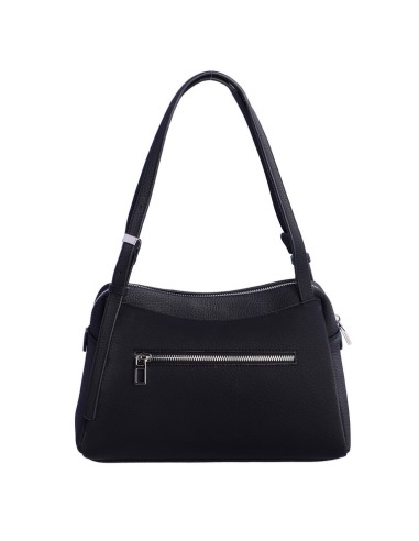 BOLSO-PIEL-SINTÉTICA-NEGRO-DOS-ASAS-HOMBRO-CIERRE-CRENALLERA-LANTANA-DON ALGODÓN