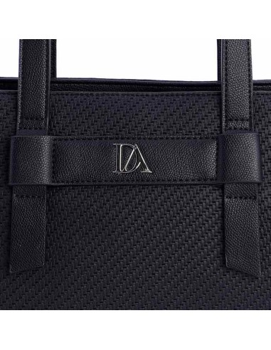 BOLSO-NEGRO-BAGUETTE-TRENZADO-COMPARTIMENTO-TRASERO-NERINE-DON-ALGODÓN