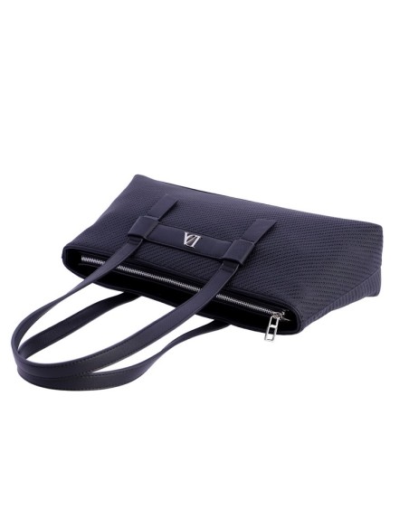 BOLSO-NEGRO-BAGUETTE-TRENZADO-COMPARTIMENTO-TRASERO-NERINE-DON-ALGODÓN