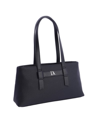 BOLSO-NEGRO-BAGUETTE-TRENZADO-COMPARTIMENTO-TRASERO-NERINE-DON-ALGODÓN