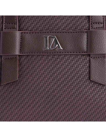 BOLSO-MANO-MARRÓN-COMPARTIMENTO-TRASERO-ASA-BANDOLERA-REGULABLE-ESTRAÍBLE-PETUNIA-DON-ALGODÓN