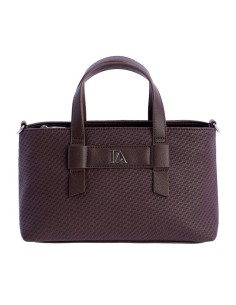 BOLSO-MANO-MARRÓN-COMPARTIMENTO-TRASERO-ASA-BANDOLERA-REGULABLE-ESTRAÍBLE-PETUNIA-DON-ALGODÓN