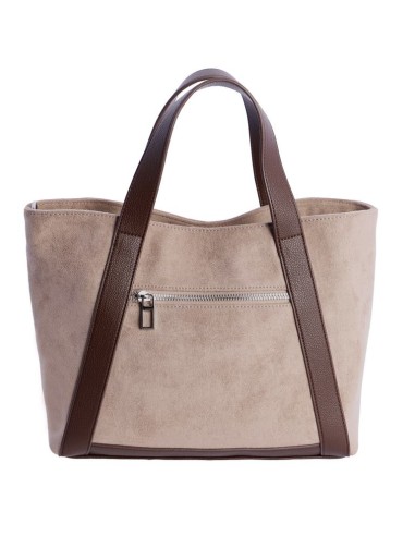 BOLSO-MANO-ANTELINA-TAUPE-CREMALLERA-TRASERA-ASA-BANDOLERA-REGULABLE-MUSA-DON-ALGODÓN