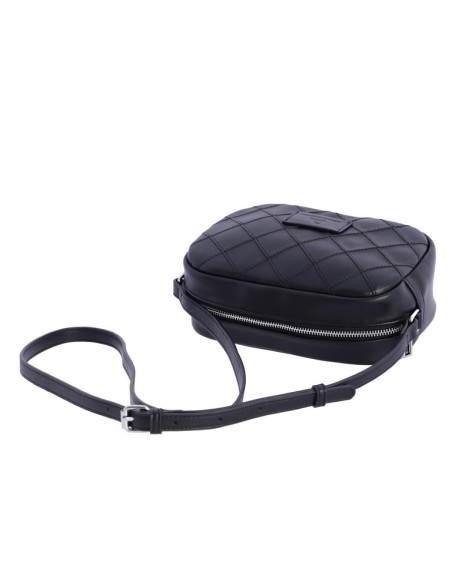 BANDOLERA-ACOLCHADA-NEGRA-PESPUNTES-ROMBOS-COMPARTIMENTO-TRASERO-ALE-DON-ALGODÓN