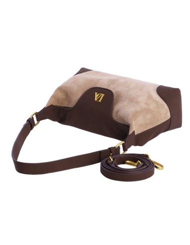 BOLSO HOMBRO TAUPE SOLAPA ELLIE DON ALGODÓN