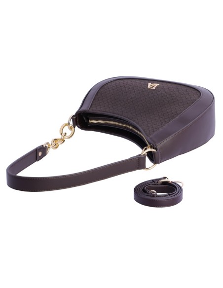 BOLSO ASIMÉTRICO MARRÓN CHIARA DON ALGODÓN