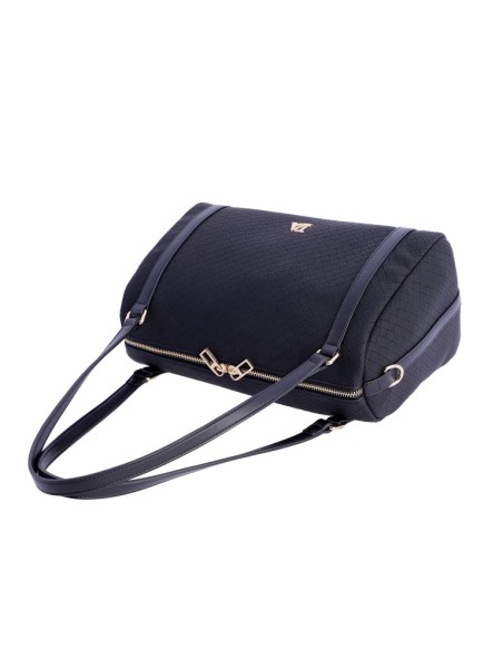 SHOPPER-NEGRO-TRENZADO-ASAS-HOMBRO-ASA-BANDOLERA-COMPARTIMENTO-TRASERO-RIO-DON-ALGODÓN