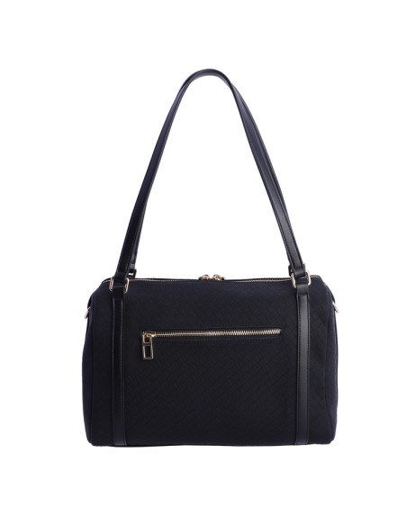 SHOPPER-NEGRO-TRENZADO-ASAS-HOMBRO-ASA-BANDOLERA-COMPARTIMENTO-TRASERO-RIO-DON-ALGODÓN