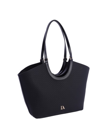 SHOPPER-NEGRO-TRENZADO-ASAS-HOMBRO-NECESER-INTERIOR-NORA-DON-ALGODÓN