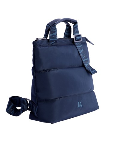 MOCHILA-ACOLCHADA-NYLON-AZULÓN-ASAS-MANO-ASAS-REGULABLES-CIERRE-CREMALLERA-COMPARTIMENTO-TRASERO-GABY-DON-ALGODÓN