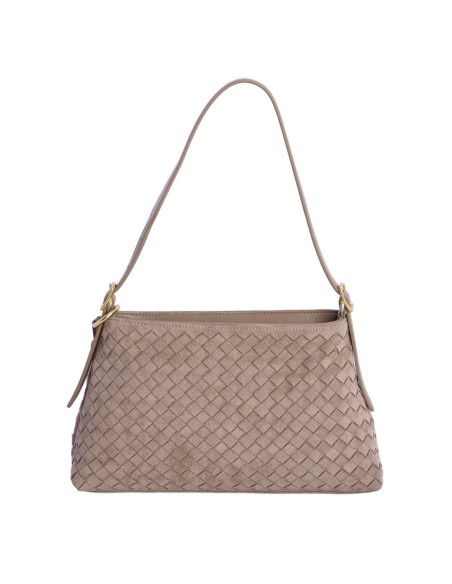 BOLSO-HOMBRO-TAUPE-TRENZADO-ANTELINA.HONEY-DON-ALGODÓN