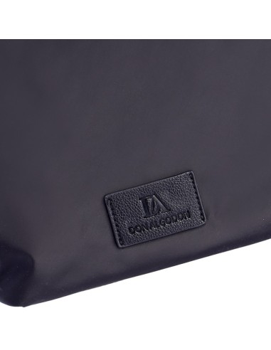 BOLSO-SHOPPER-NYLON-NEGRO-DOS-ASAS-HOMBRO-ASA-BANDOLERA-COMPARTIMENTO-TRASERO-CALA-DON-ALGODÓN