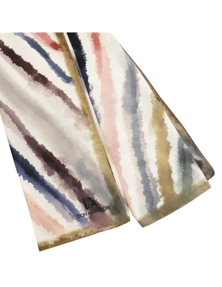 PAÑUELO-RECTANGULAR-MULTICOLOR.PINCELADAS-BLANCA-DON-ALGODÓN