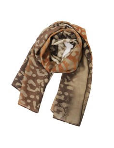 PAÑUELO-RECTANGULAR-TONOS-MARRONES-ANIMAÑL-PRINT-LEO-DON-ALGODÓN