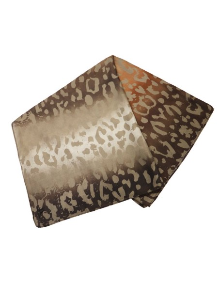 PAÑUELO-RECTANGULAR-TONOS-MARRONES-ANIMAÑL-PRINT-LEO-DON-ALGODÓN