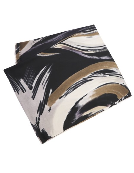 BUFANDA-ESTAMPADO-OTOÑAL.MARRÓN-NEGRO-CRUDO-ALBA-DON-ALGODÓN