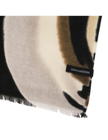 BUFANDA-ESTAMPADO-OTOÑAL.MARRÓN-NEGRO-CRUDO-ALBA-DON-ALGODÓN