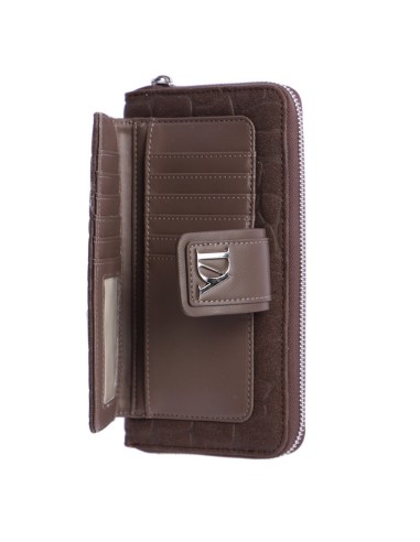 CARTERA-MARRÓN-DOS-COMPARTIMENTOS-CREMALLERA-FRONTAL-ALTEA-DON-ALGODÓN