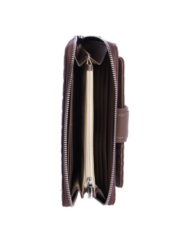 CARTERA-MARRÓN-DOS-COMPARTIMENTOS-CREMALLERA-FRONTAL-ALTEA-DON-ALGODÓN