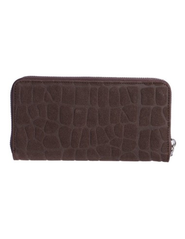 CARTERA-MARRÓN-DOS-COMPARTIMENTOS-CREMALLERA-FRONTAL-ALTEA-DON-ALGODÓN