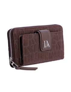 CARTERA-MARRÓN-DOS-COMPARTIMENTOS-CREMALLERA-FRONTAL-ALTEA-DON-ALGODÓN 2
