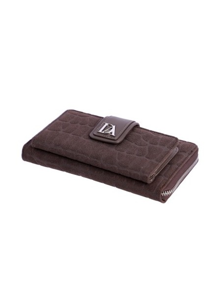 CARTERA-MARRÓN-DOS-COMPARTIMENTOS-CREMALLERA-FRONTAL-ALTEA-DON-ALGODÓN