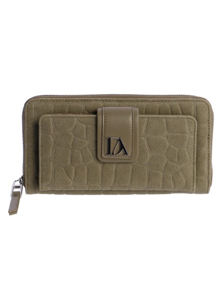 CARTERA-KAKI-DOS-COMPARTIMENTOS-CREMALLERA-FRONTAL-ALTEA-DON-ALGODÓN