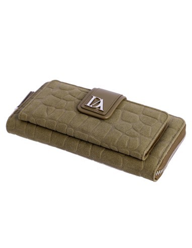 CARTERA-KAKI-DOS-COMPARTIMENTOS-CREMALLERA-FRONTAL-ALTEA-DON-ALGODÓN