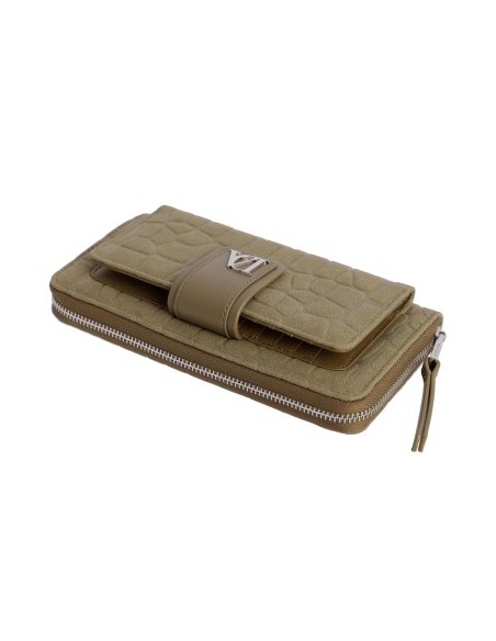 CARTERA-KAKI-DOS-COMPARTIMENTOS-CREMALLERA-FRONTAL-ALTEA-DON-ALGODÓN