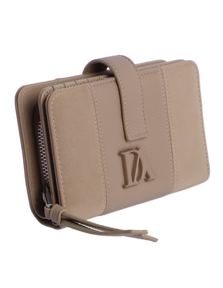 CARTERA-BEIGE-DOBLE-COMPARTIMENTO-ASTER-DON-ALGODÓN