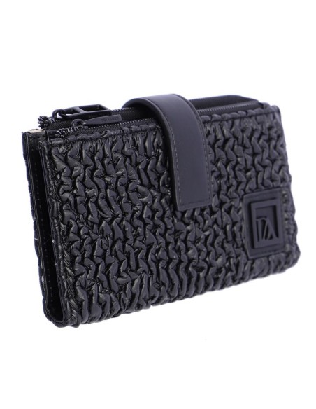 CARTERA-NEGRO-TEXTURIZADO-METALIZADO-JAZMÍN-DON-ALGODÓN