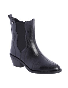 BOTINES-COWBOY-NEGROS-BORDADOS-ELÁSTICO-DON-ALGODÓN 2
