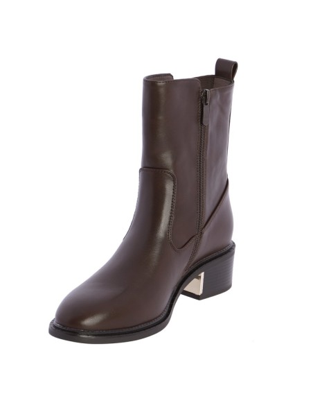 BOTINES-MARRÓN-OSCURO-ELÁSTICO-LATERAL-CREMALLERA-DON-ALGODÓN