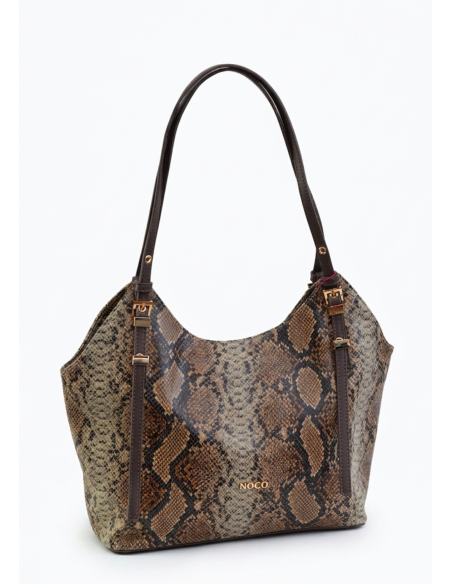 BOLSO-TOTE-ESTANPADO-SERPIENTE-ASAS-HOMBRO-DOS-ASAS-HOMBRO-REGULABLES-NOCO-COMPLEMENTOS
