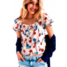 top-marfil-de-estampado-floral-con-mangas-abullonadas 2