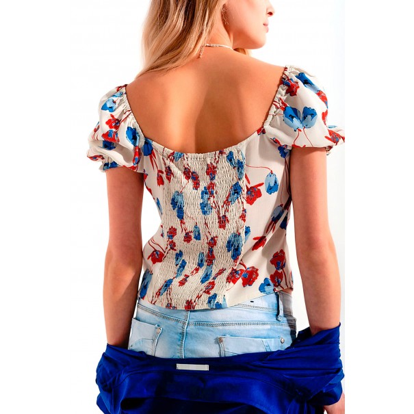 top-marfil-de-estampado-floral-con-mangas-abullonadas