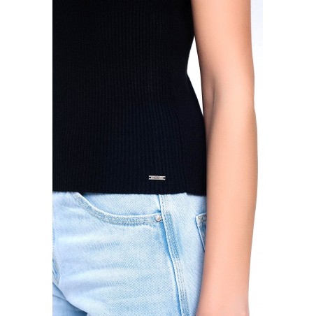 top-corto-negro-de-canale-sin-mangas