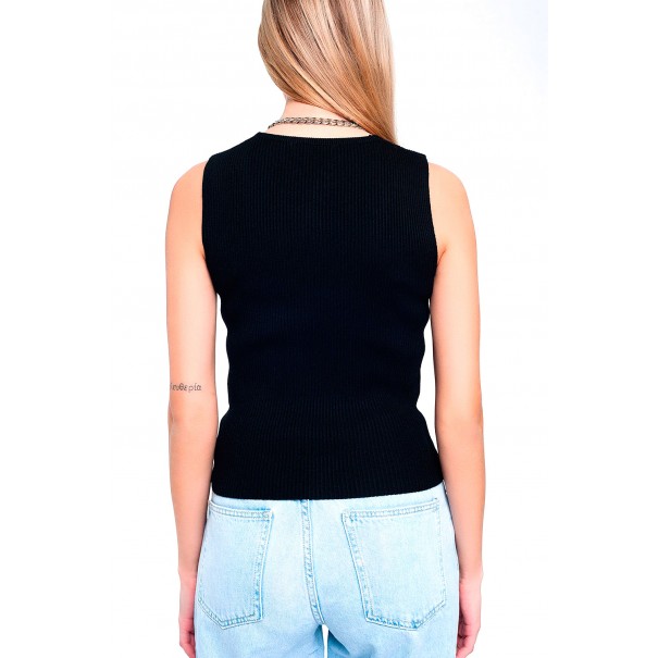 top-corto-negro-de-canale-sin-mangas